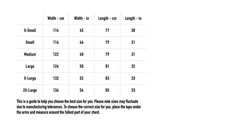 Size chart for Custom Hockey Jersey